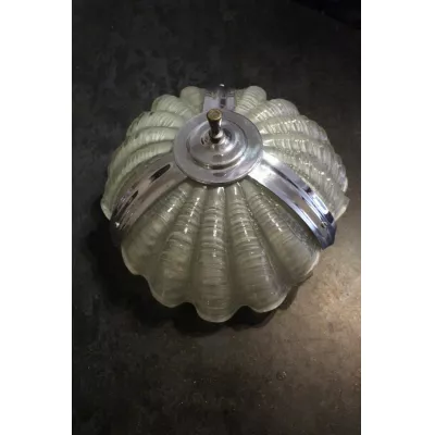 Englische Art Deco Deckenlampe Deckenleuchte opak antik ca 1920