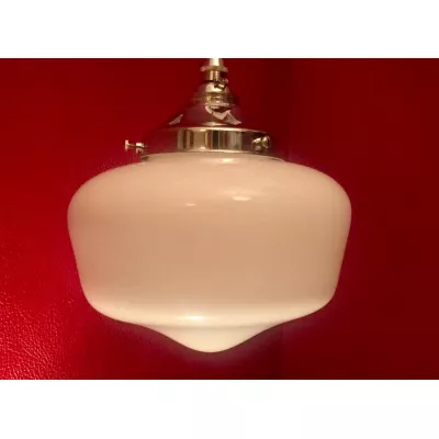 Edwardianische antike Deckenlampe Opal Hängelampe britisch ca 1890