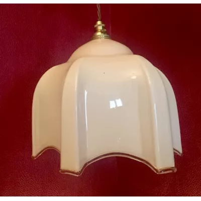 Edwardianische antike Deckenleuchte Opalin Deckenlampe englisch ca 1890