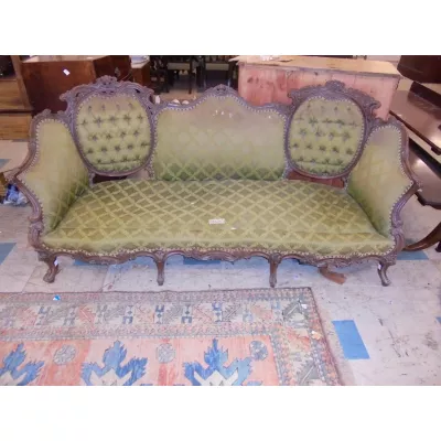 Antikes Englisches Eichen Salon Sofa ca. 19. Jh.