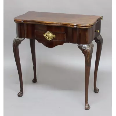 Antiker britischer Mahagoni Spieltisch ca 18. Jh