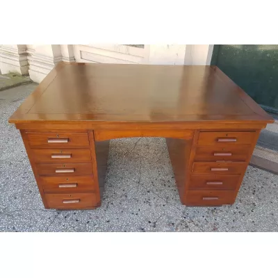 Art Deco Englischer Antiker Nussbaum Nussbaum Schreibtisch ca. 1930