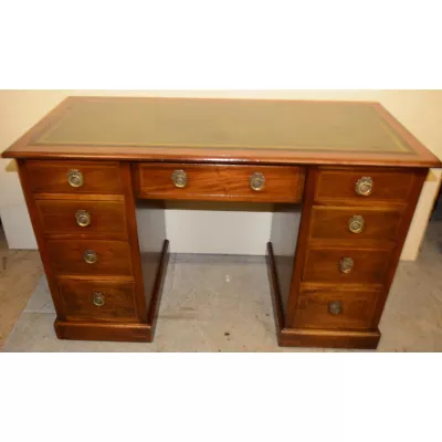 Edwardianischer britischer Mahagoni Schreibtisch antik ca 1900