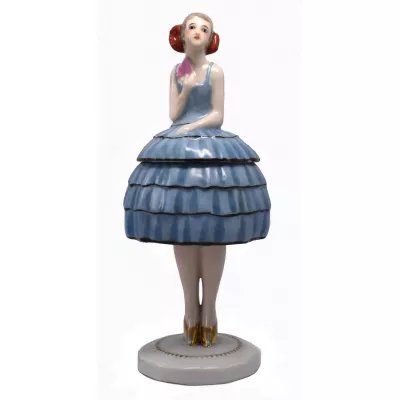 Art Deco Antike Französische Bonboniere aus Keramik ca. 1930