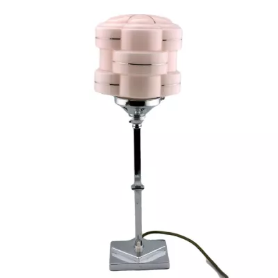 Antike Art Deco Tischlampe Chrom britisch ca 1930