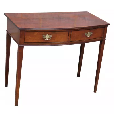 Antiker britischer Regency Beistelltisch Mahagoni Bowfront ca 1820