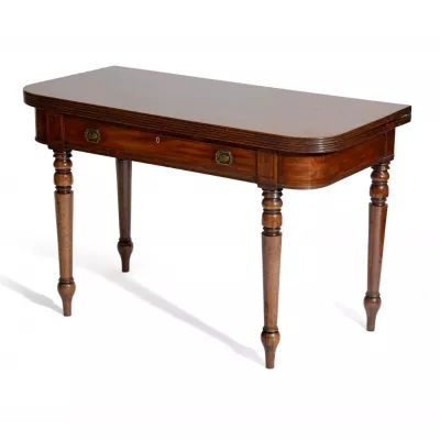 Antiker britischer Mahagoni Kartentisch Beistelltisch ca 1820