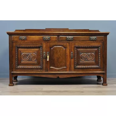 Viktorianisches antikes Eichen Sideboard britisch ca 1860