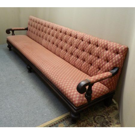 Antikes britisches Sofa Mahagoni Stoffsofa Couch ca 1880