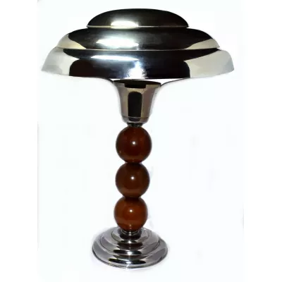 Antike Art Deco Tischlampe Chrom britisch ca 1930