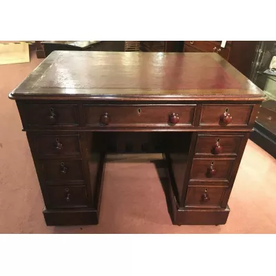 Antiker original britischer Eichen Schreibtisch ca 19 Jh