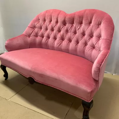 Französisches Samtsofa Sofa Samt Couch antik ca 19. Jh