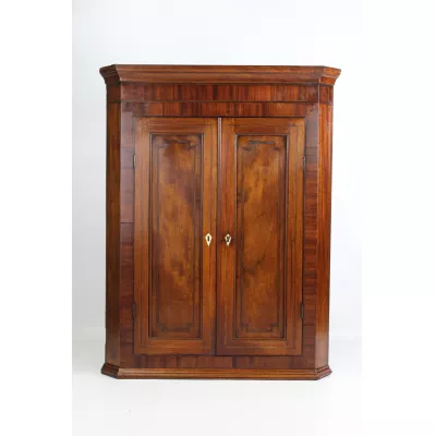 Georgianischer antiker Mahagoni Eckschrank britisch ca 1800