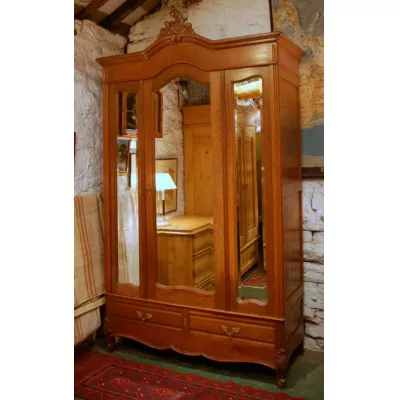 Französischer antiker Eichen Kleiderschrank ca 1920