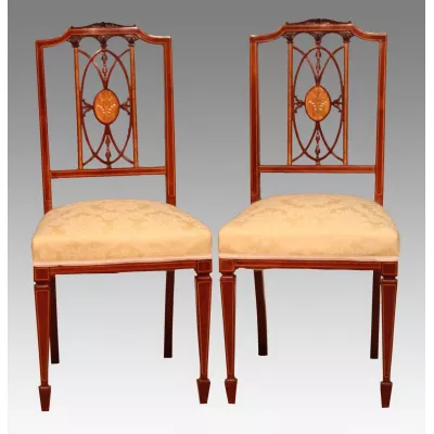 Antike britische Mahagoni Stühle Küchenstühle ca 1890