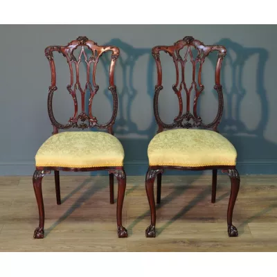 Antike edwardianische Mahagoni Stühle britisch ca 1890