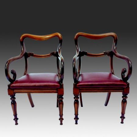 Antike britische Mahagoni Stühle ca 1840