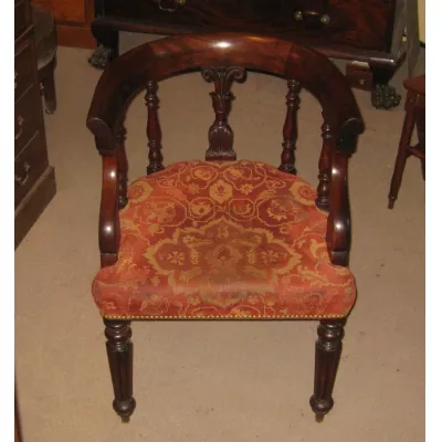 Antiker britischer Mahagoni Stuhl Regency ca 1850