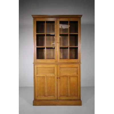 Edwardianischer antiker Eichen Bücherschrank britisch ca 1890