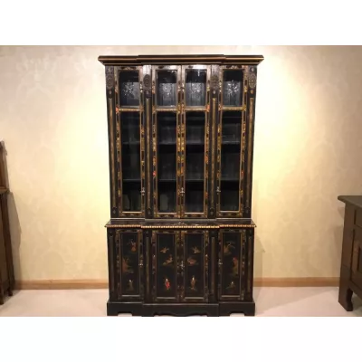 Antiker britischer Chinoiserie Bücherschrank ca 1920