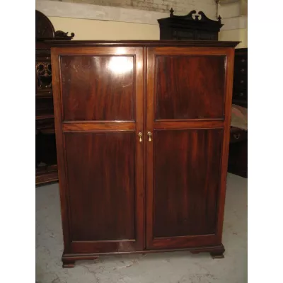 Edwardianischer antiker Mahagoni Kleiderschrank englisch ca 1920