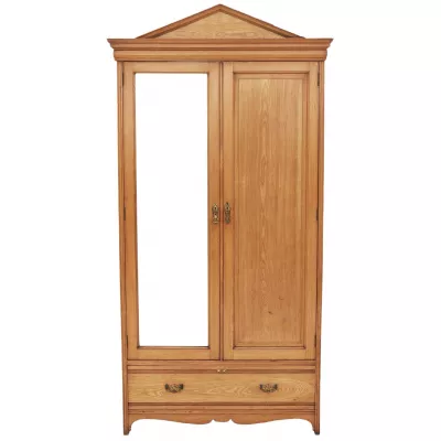 Antiker viktorianischer Eschen Kleiderschrank britisch ca 19. Jh