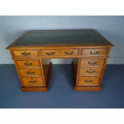 Viktorianischer Eichen Schreibtisch britisch antik ca 1870