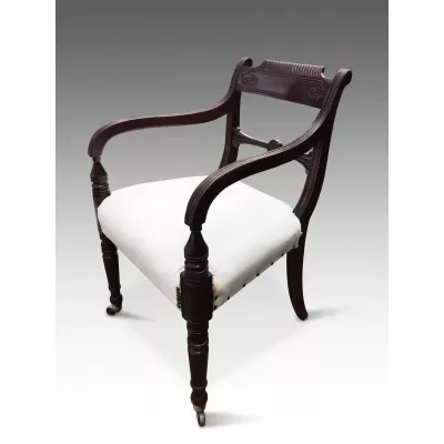 Edwardianischer antiker Mahagoni Stuhl britisch ca 1890