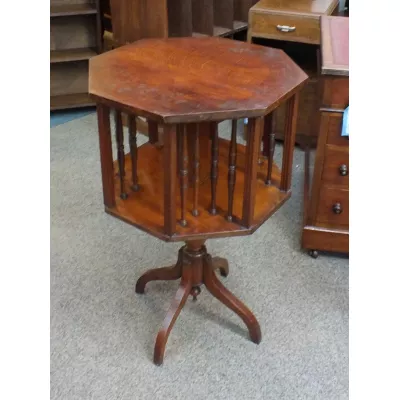 Antikes britisches Revolving Bookcase Bücherschrank Eiche ca 1850