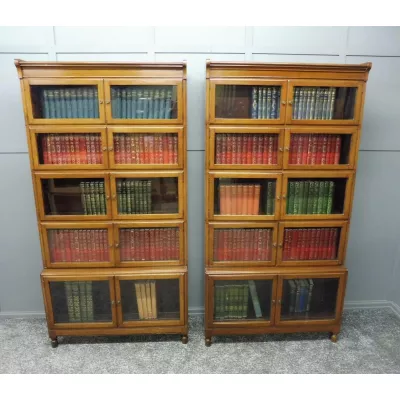 Antike britische Mahagoni Bücherregale edwardianisch ca 1890