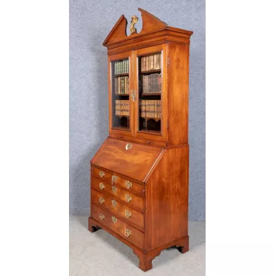 Georgianisches antikes Mahagoni Bureau Bookcase englisch ca 18. Jh