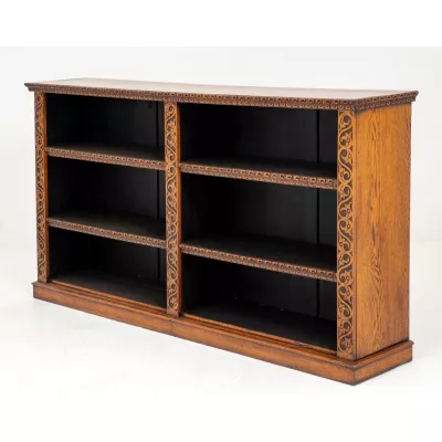 Viktorianischer antiker Eichen Bücherschrank englisch ca 1860