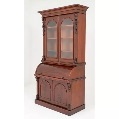 Viktorianischer antiker Mahagoni Bücherschrank englisch ca 1860