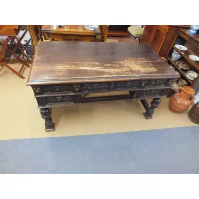 Antiker britischer Schreibtisch Eiche edwardianisch ca 1890