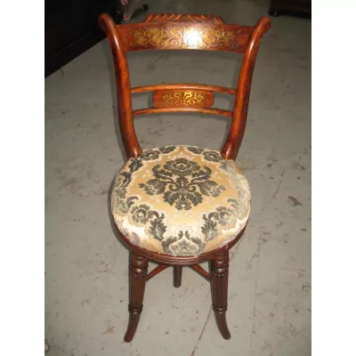 Regency Antiker Englischer drehbarer Palisander Stuhl ca. 1820