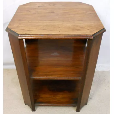 Antikes Englisches kleines Eichen Bücherregal 