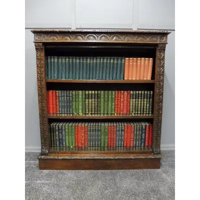 Viktorianisches Antikes Eichen Bücherregal englisch ca. 1890