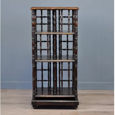 Antikes englisches Mahagoni Revolving Bookcase edwardianisch ca 1910