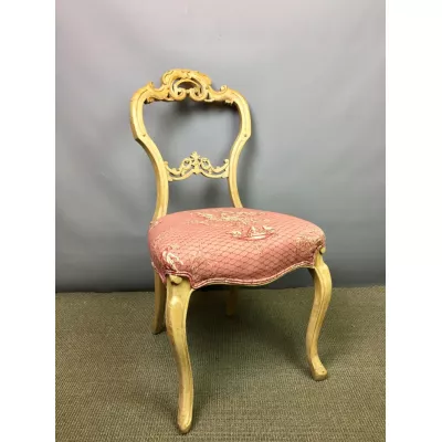 Französischer antiker Obstbaum Stuhl Boudoir Stuhl ca 1890