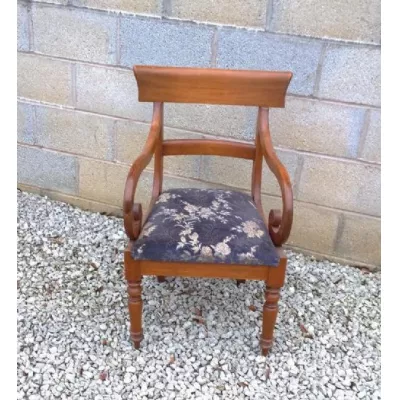 Antiker britischer Mahagoni Stuhl ca 19. Jh