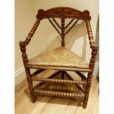 Antiker britischer Ulmen Stuhl ca 1860