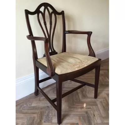 Antiker britischer Mahagoni Stuhl Küchenstuhl edwardianisch ca 1890