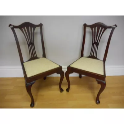 Antike britische Mahagoni Stühle Küchenstühle ca 1890