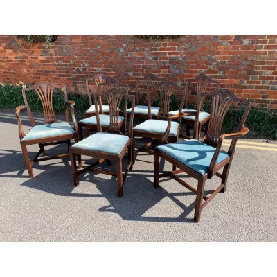 Antike britische Hepplewhite Stühle Mahagoni ca 1890