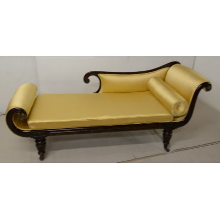 Viktorianische antike Mahagoni Chaiselongue britisch ca 1820