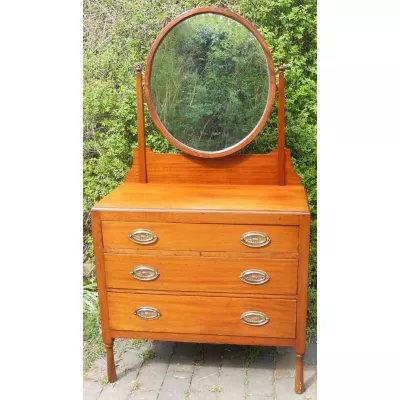 Edwardianischer Antiker Mahagoni Frisiertisch englisch ca. 1910