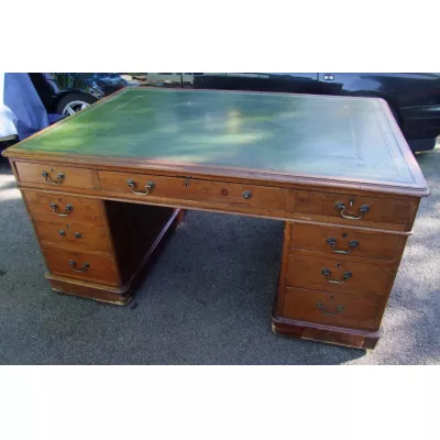 Antiker Mahagoni Schreibtisch Partners Desk britisch ca 19. JH
