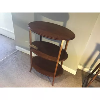 Antiker edwardianischer Beistelltisch Mahagoni Etagere englisch ca 1920