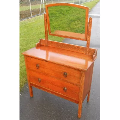 Antike britische Kommode Eiche Frisierkommode ca 1920