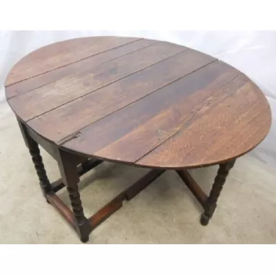 Jakobinischer antiker Eichen Esstisch Gateleg ca 1700